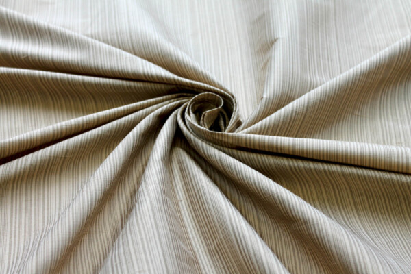 Striped Silk Taffeta - Old Gold fabric