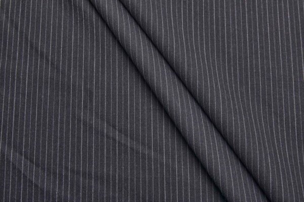 Wool Suiting - Brown with Grey Pinstripe fabric