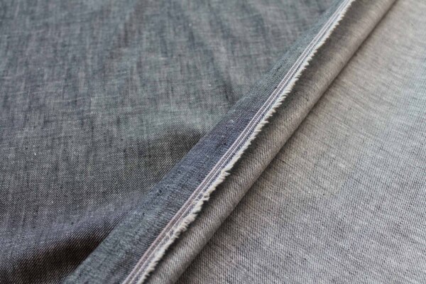 Lightweight Linen Twill - Black/White fabric