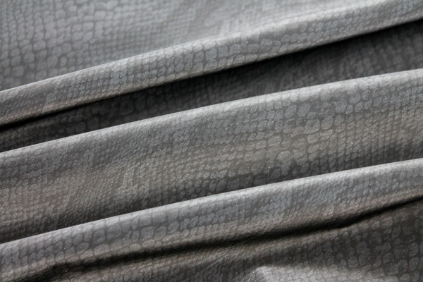 Black Charcoal Snakeskin Vinyl fabric