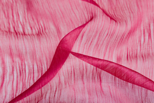 Distressed Silk Cotton - Deep Pink fabric