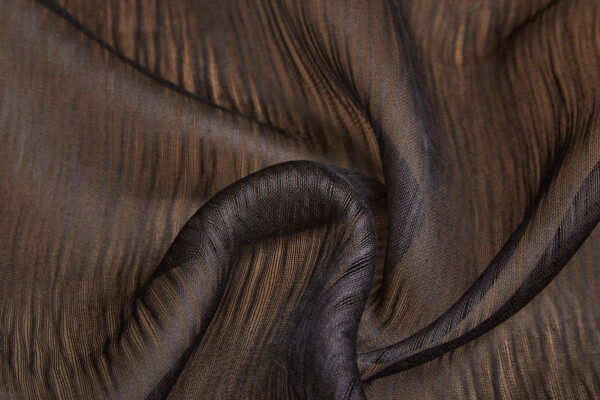 Distressed Silk Cotton - Brown fabric