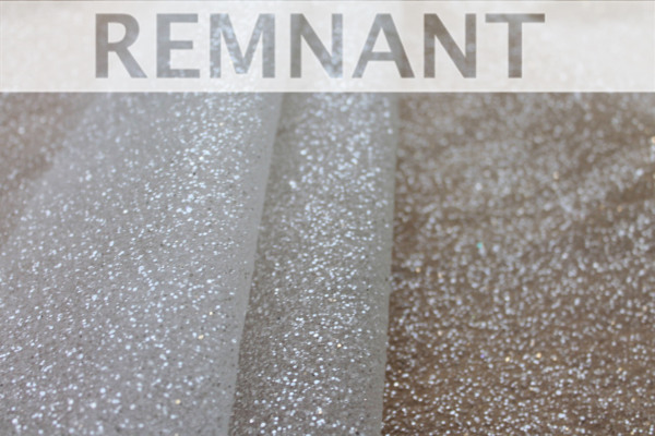 Ivory Glitter Organza - 1.1m Piece fabric