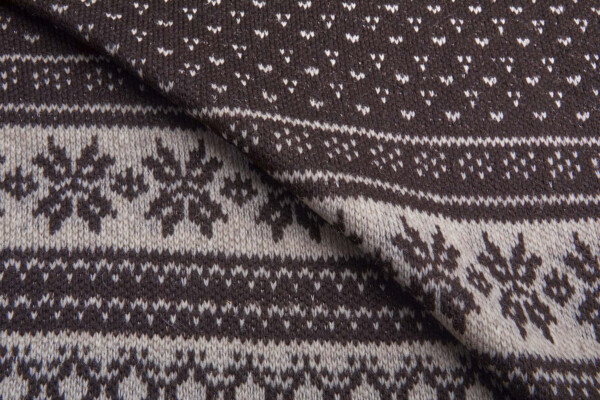 Icelandic Sweater Knit - Brown / Beige fabric