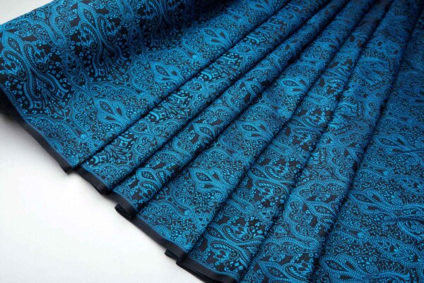 Banaras Brocade - Blue and Turquoise fabric