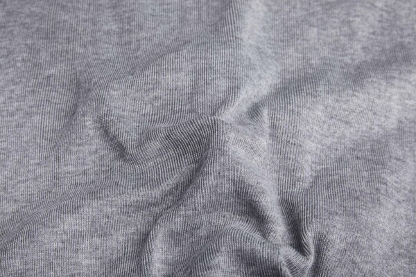 Super Stretch Ribbing - Medium Marl Grey fabric