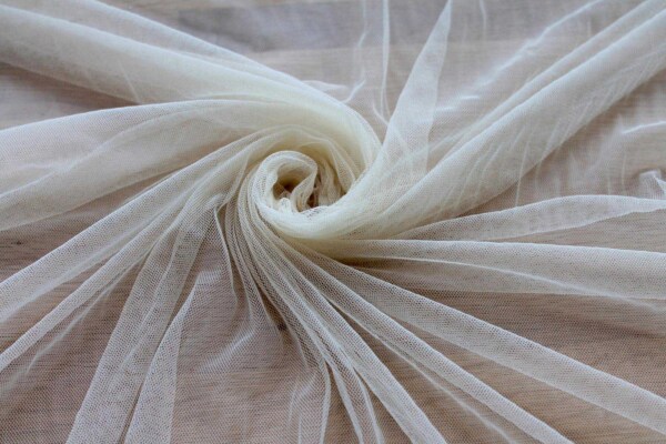 Soft Nylon Tulle - Rich Cream - T04 fabric