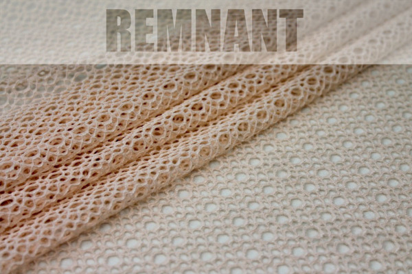 Corded Mesh Fabric - Pale Pink - 0.25m Piece