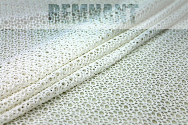 Corded Mesh Fabric - Ivory - 0.3m Piece