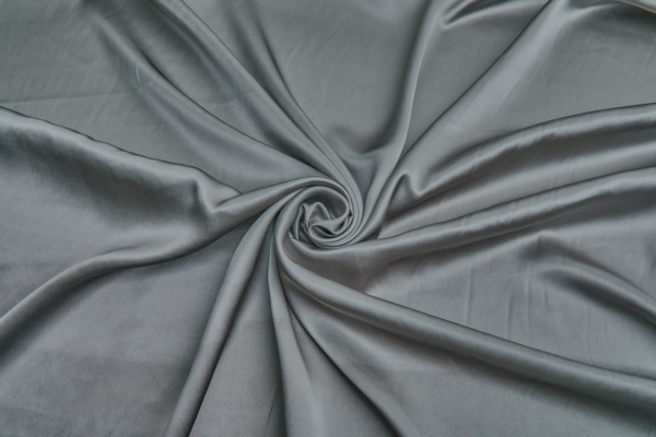 Moon Grey Silk Satin - 140cm wide fabric