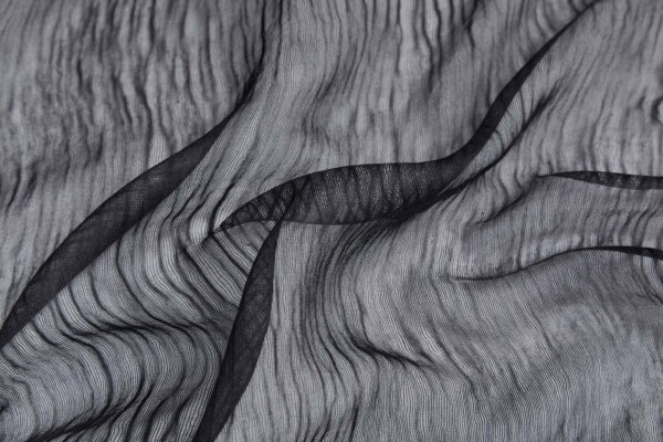 Distressed Silk Cotton - Black fabric