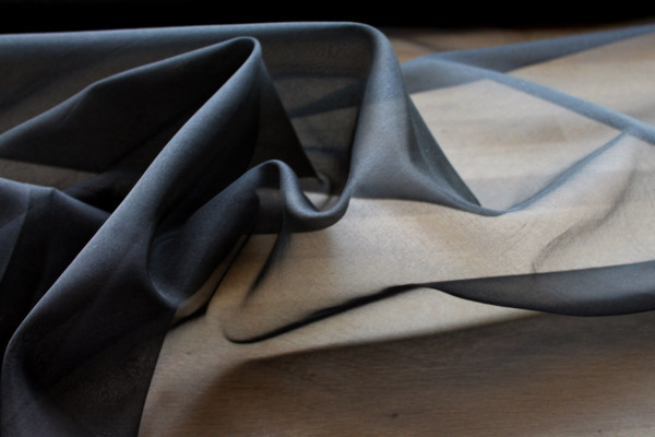 Silk Organza - Black Wide Width fabric