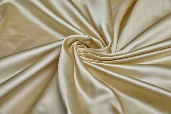 Silk Duchess Satin - Pale Gold Soft Handle fabric