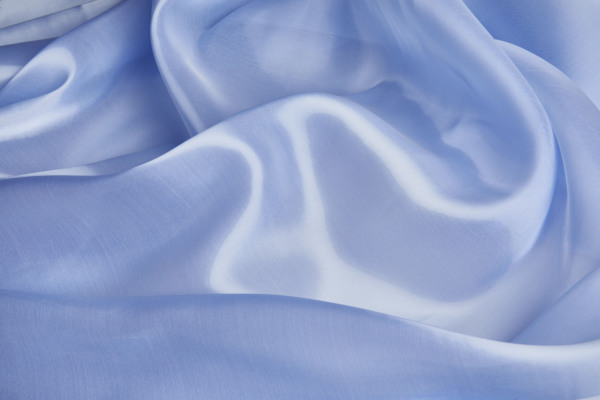 Heavy Weight Liquid Satin Organza - Sky Blue fabric