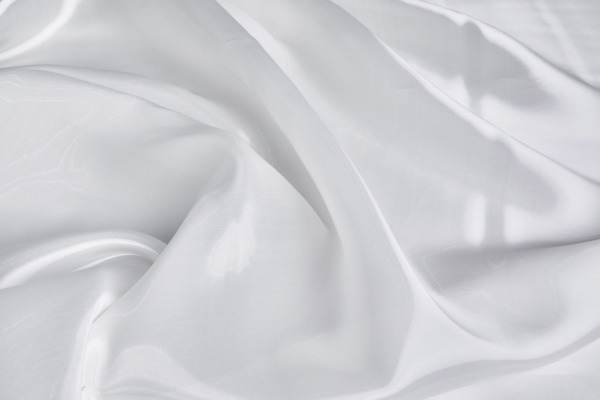 Heavy Weight Liquid Satin Organza - Ivory fabric