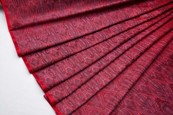 Banaras Brocade - Red, Pink and Navy fabric