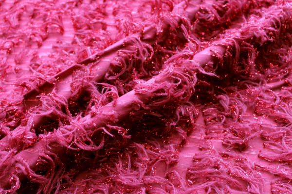 Tufts with Lurex - Dark Red fabric