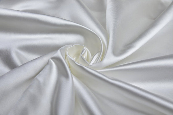 Ivory Acetate Duchess Satin fabric