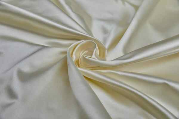 Silk Duchess Satin - Vanilla fabric