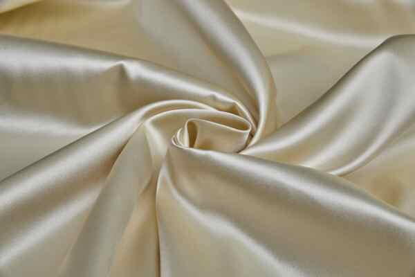 Double Silk Duchess Satin - Cream fabric