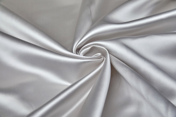 Silk Duchess Satin - Platinum Silver fabric