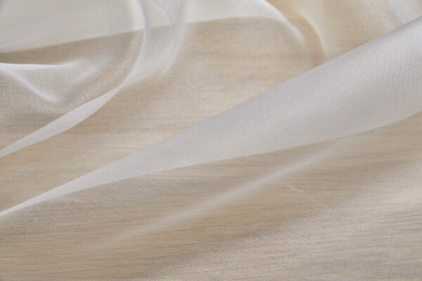 Silk Organza - White - 112cm wide fabric