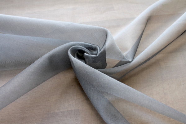 Silk Organza - Grey - 190cm wide fabric