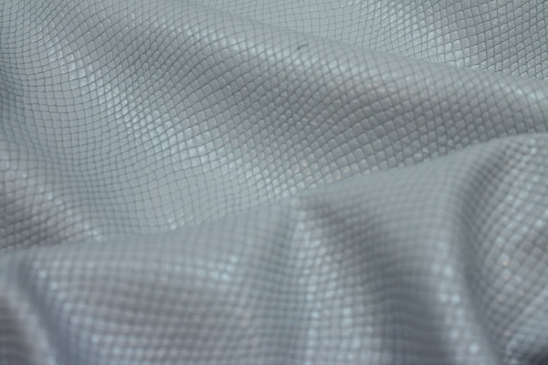 Reptile Texture Leather Skin - White Large fabric