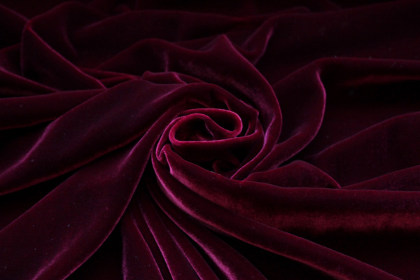Silk Velvet - Claret fabric