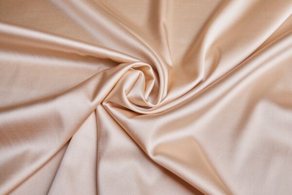 Pale Pink Nude Stretch Silk Satin fabric