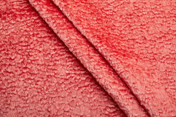 Faux Astrakhan - Pink Salmon fabric
