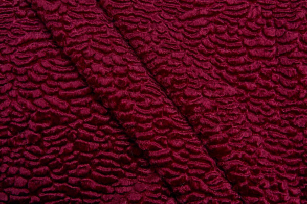 Faux Astrakhan - Deep Red fabric
