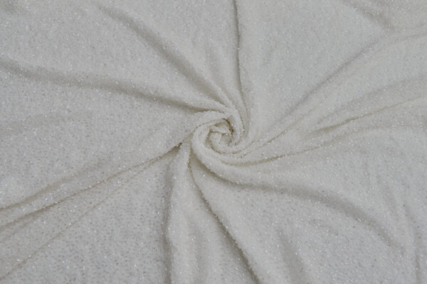 Beaded Silk Chiffon - Vintage Ivory fabric