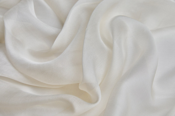 Vintage Ivory Silk Chiffon fabric