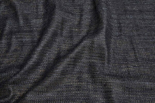 Open Weave Silk Matka Mesh - Black fabric