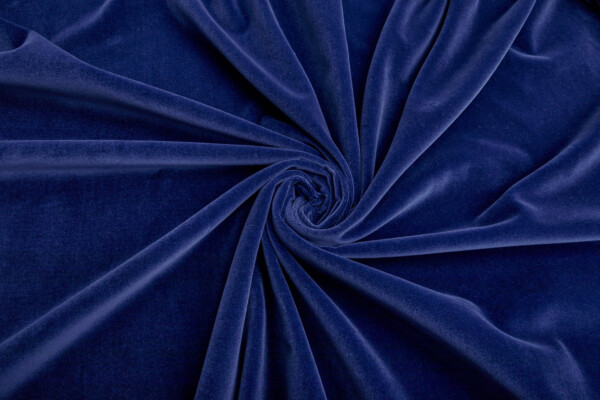 Italian Cotton Velvet - Sapphire Blue