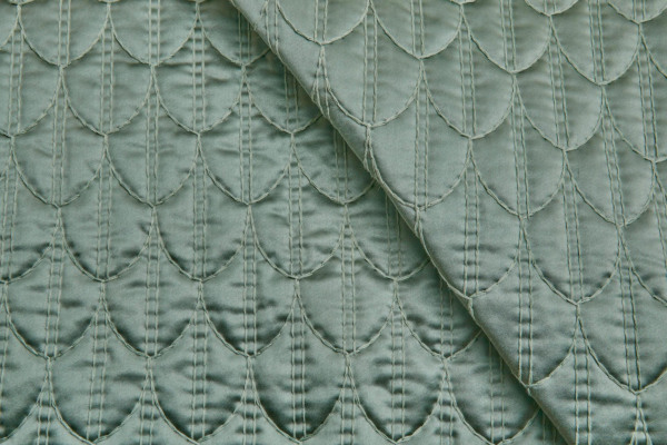 Quilted Cotton Sateen Scale Pattern - Sage fabric