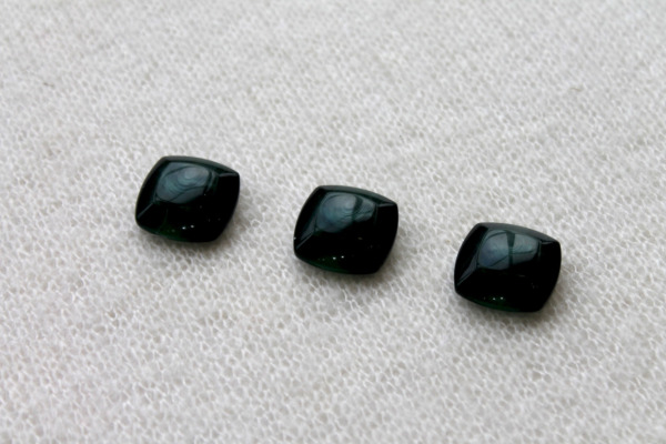 Dark Green Marbled Resin Button - 2.7cm