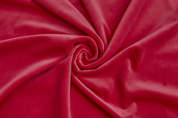 Textured Heavy Cotton Velvet - Red