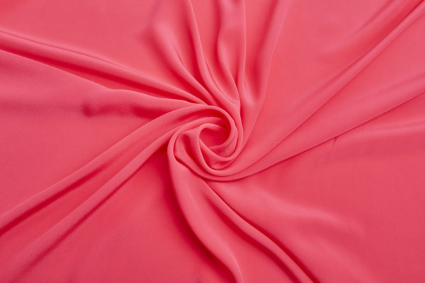 Pink Coral Silk Crepe de Chine fabric