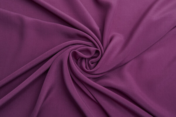 Plum Purple Silk Crepe de Chine