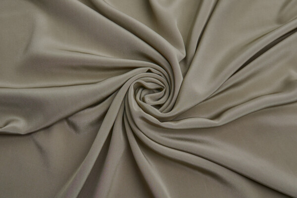 Warm Khaki Silk Crepe de Chine