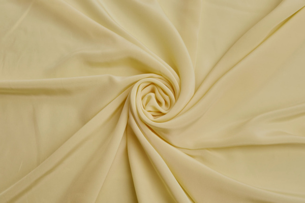 Primrose Yellow Silk Crepe de Chine