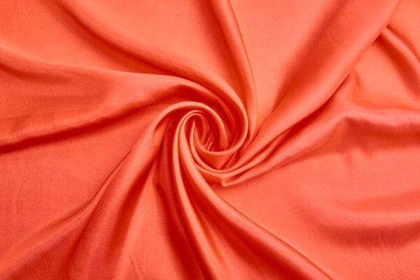 Silk Habotai - Orange fabric