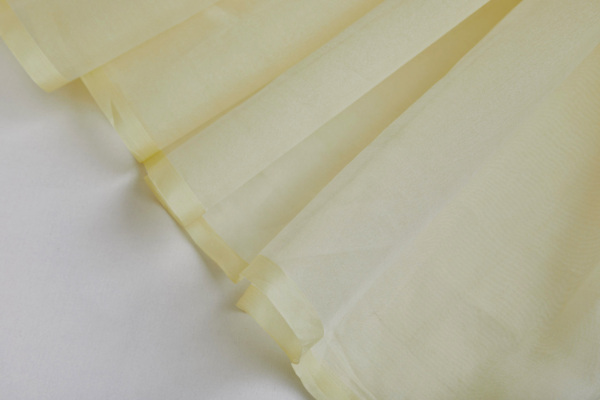 Silk Organza - Cool Pale Yellow fabric