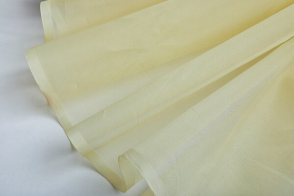 Silk Organza - Palest Lemon fabric