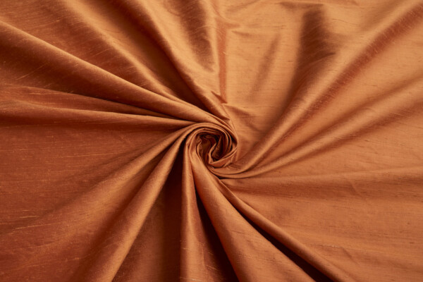 Textured Silk Dupion - Cinnamon fabric
