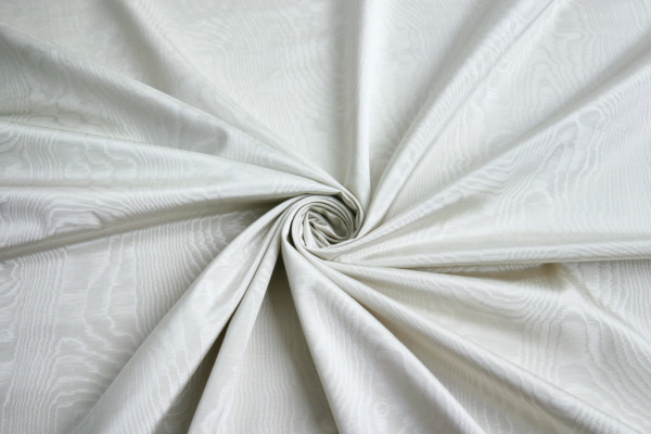 Limited Stock Moire Grosgrain - Pearl Grey fabric