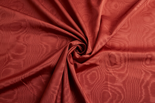 Limited Stock Moire Grosgrain - Cayenne Red fabric