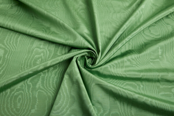 Limited Stock Moire Grosgrain - Lawn Green fabric